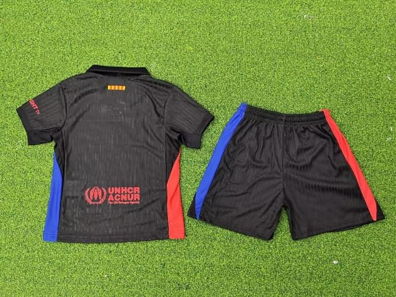 24/25 Barcelona Away Kids Soccer Jersey And Shorts (Player) Sponsor