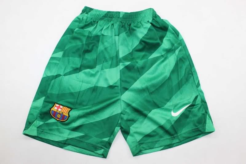 24/25 Barcelona Goalkeeper Green Kids Soccer Jersey And Shorts