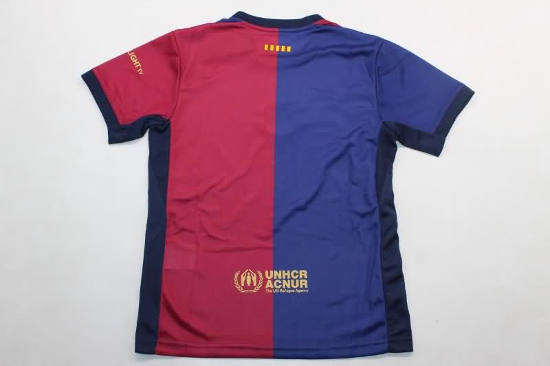 24/25 Barcelona Home Kids Soccer Jersey And Shorts