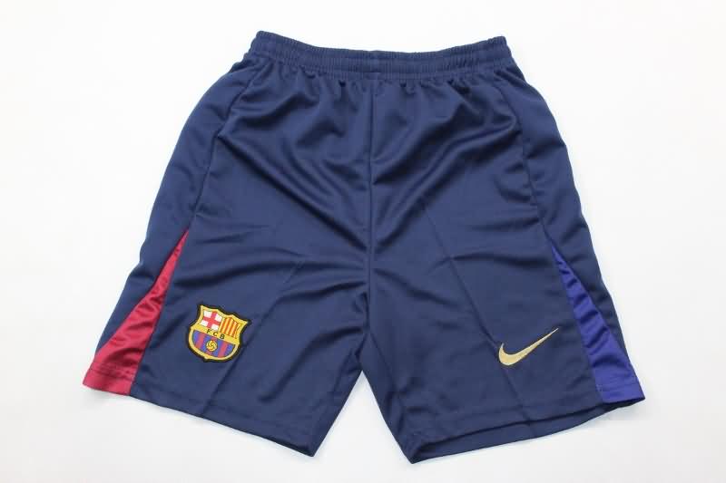 24/25 Barcelona Home Kids Soccer Jersey And Shorts Sponsor