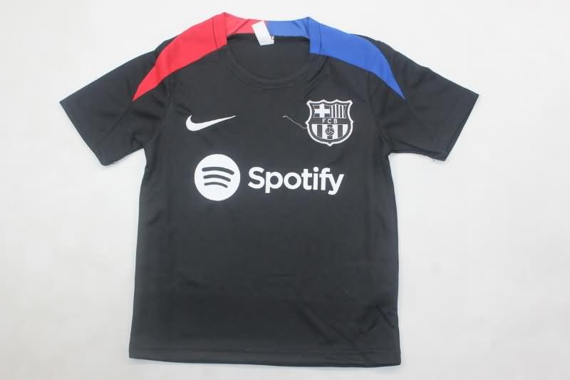 24/25 Barcelona Training Kids Soccer Jersey And Shorts 02