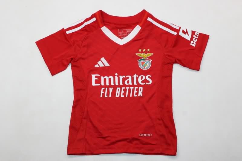 24/25 Benfica Home Kids Soccer Jersey And Shorts