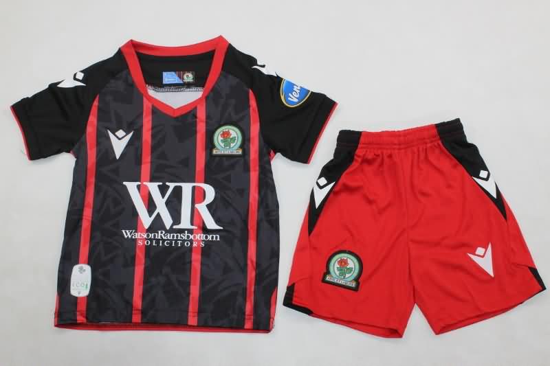 24/25 Blackburn Away Kids Soccer Jersey And Shorts