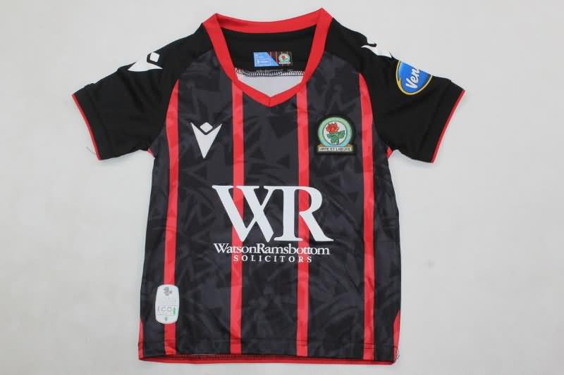 24/25 Blackburn Away Kids Soccer Jersey And Shorts