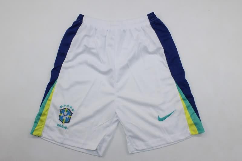 2024 Brazil Copa America Away Kids Soccer Jersey And Shorts