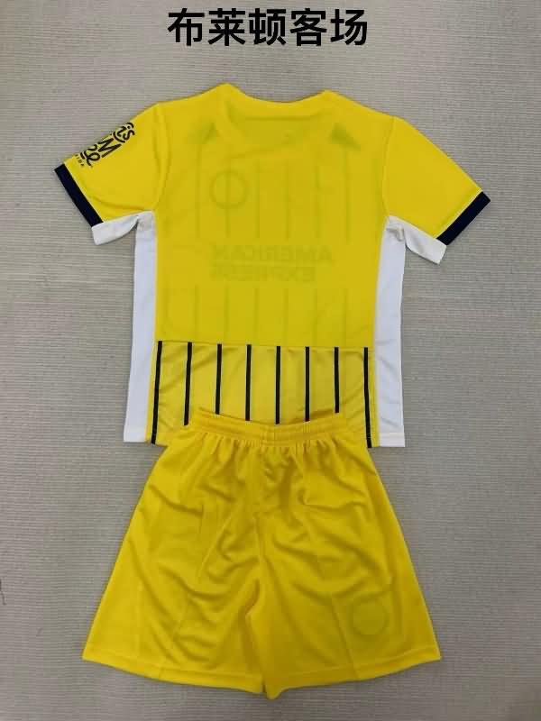 24/25 Brighton Away Kids Soccer Jersey And Shorts