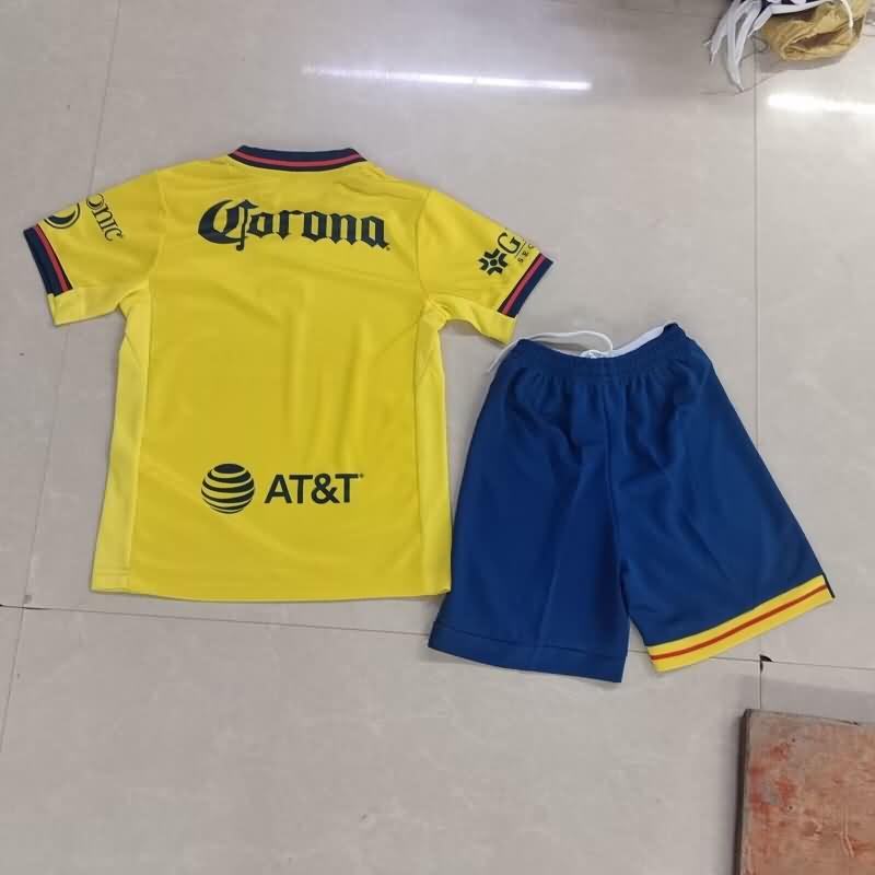 24/25 Club America Home Kids Soccer Jersey And Shorts