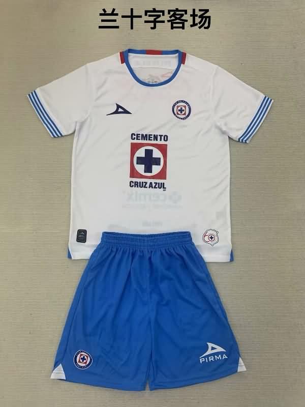 24/25 Cruz Azul Away Kids Soccer Jersey And Shorts