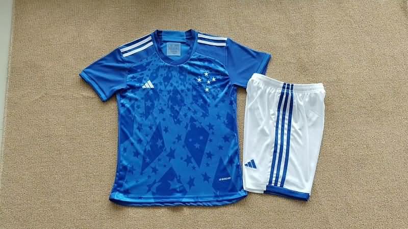 2024 Cruzeiro Home Kids Soccer Jersey And Shorts