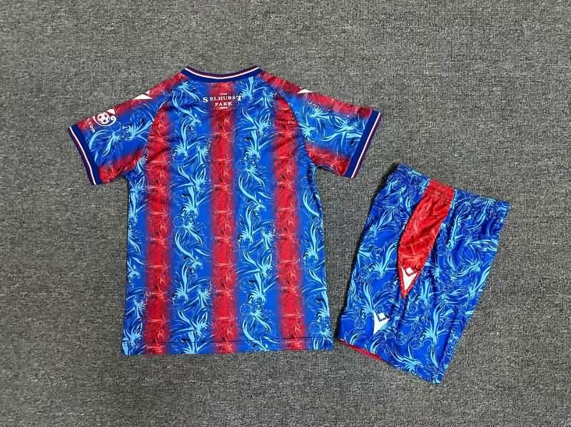 24/25 Crystal Palace Home Kids Soccer Jersey And Shorts