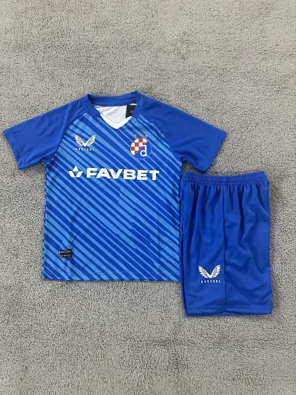 24/25 Dinamo Zagreb Home Kids Soccer Jersey And Shorts