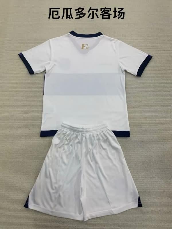 2024 Ecuador Copa America Away Kids Soccer Jersey And Shorts