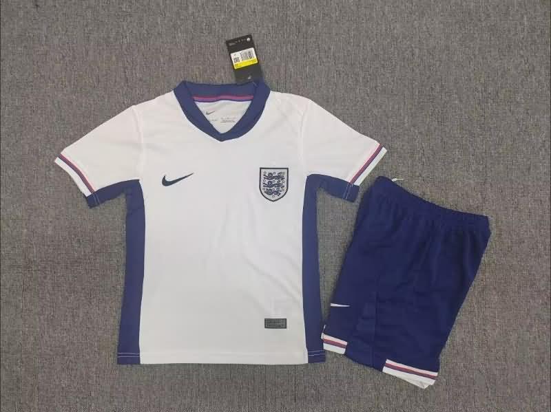 2024 England Home Kids Soccer Jersey And Shorts