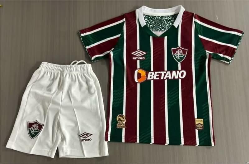 2024 Fluminense Home Kids Soccer Jersey And Shorts