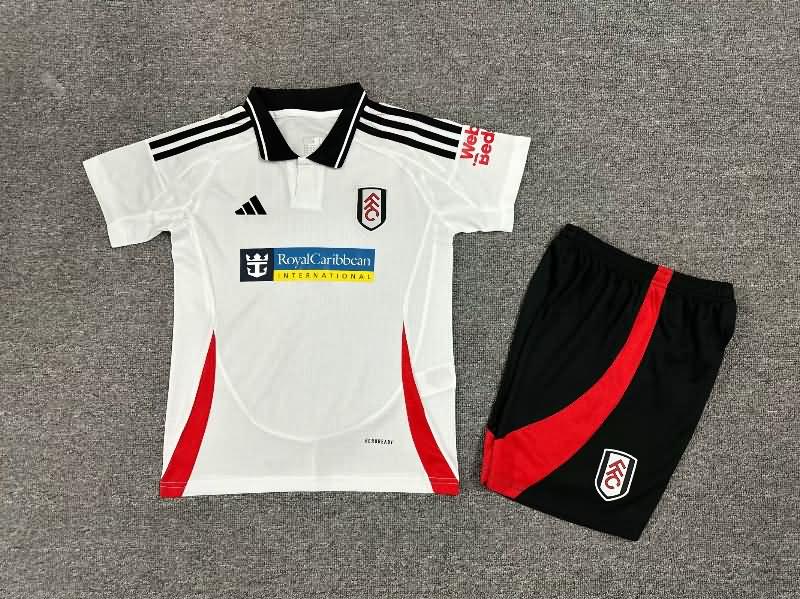 24/25 Fulham Home Kids Soccer Jersey And Shorts