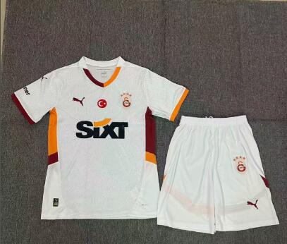 24/25 Galatasaray Away Kids Soccer Jersey And Shorts