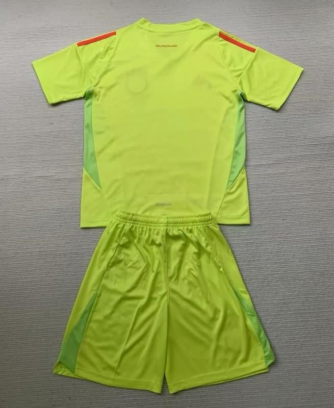 2024 Germany Goalkeeper Yellow Kids Soccer Jersey And Shorts