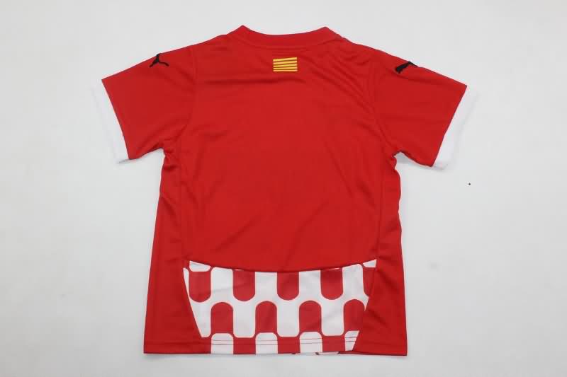 24/25 Girona Home Kids Soccer Jersey And Shorts