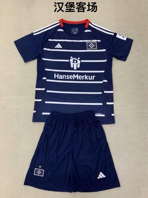 24/25 Hamburg Away Kids Soccer Jersey And Shorts