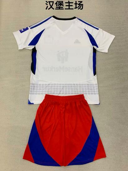 24/25 Hamburg Home Kids Soccer Jersey And Shorts