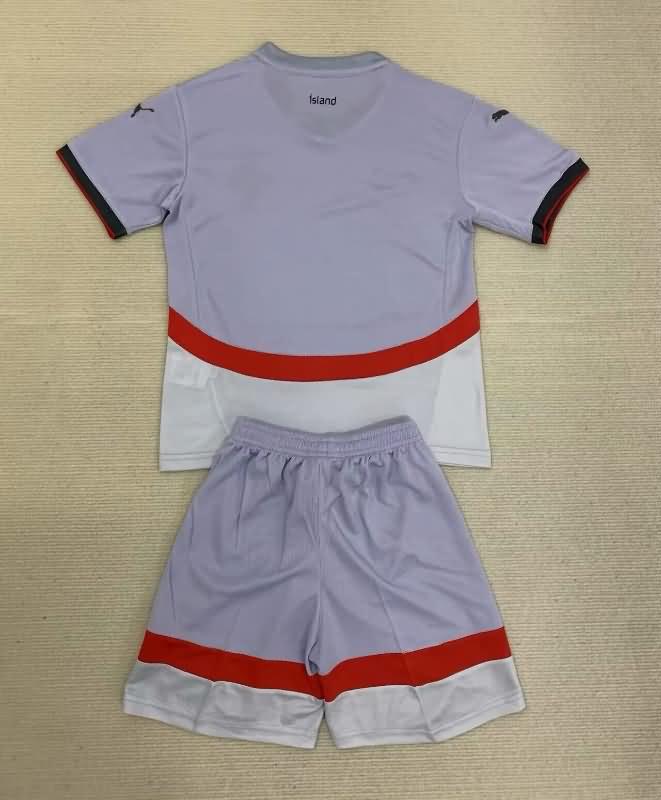 2024 Iceland Away Kids Soccer Jersey And Shorts