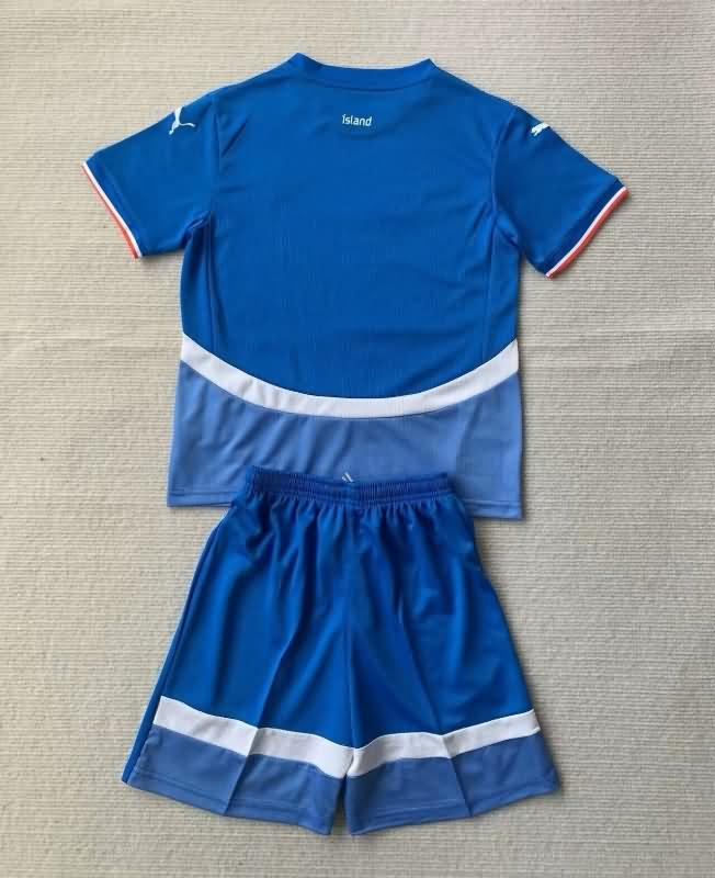 2024 Iceland Home Kids Soccer Jersey And Shorts