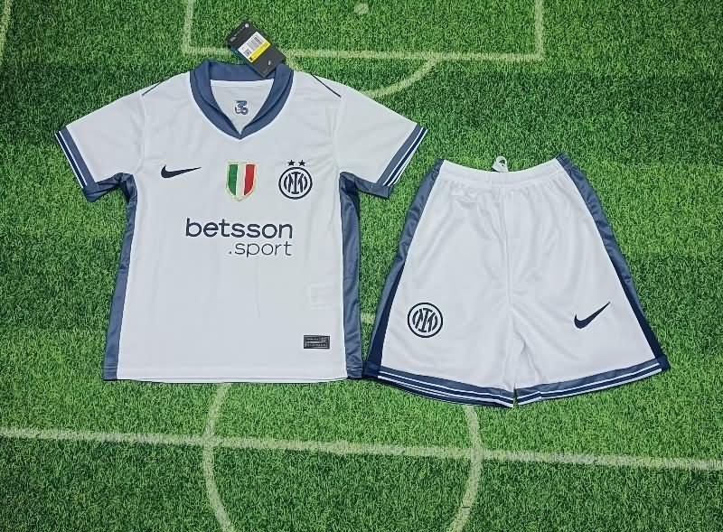 24/25 Inter Milan Away Kids Soccer Jersey And Shorts