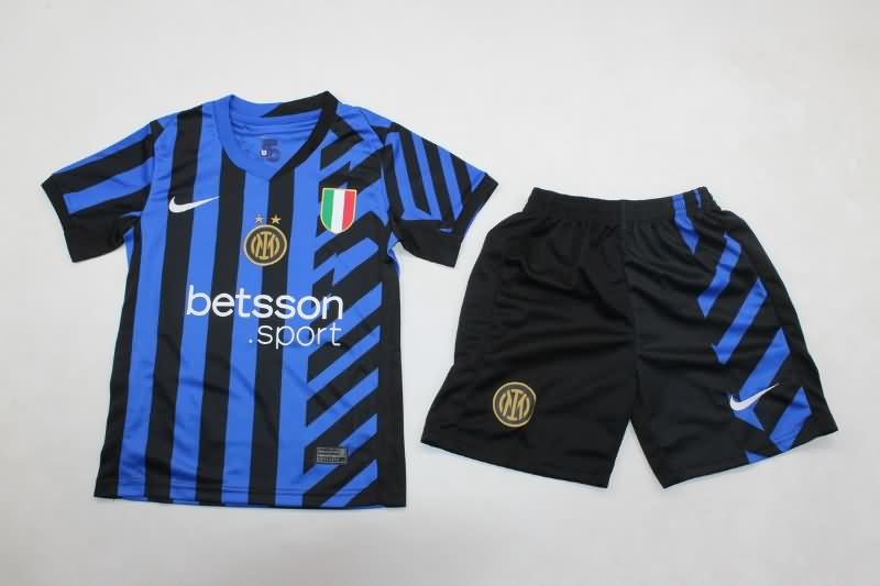 24/25 Inter Milan Home Kids Soccer Jersey And Shorts