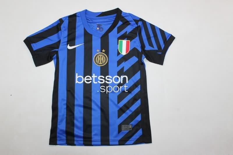 24/25 Inter Milan Home Kids Soccer Jersey And Shorts