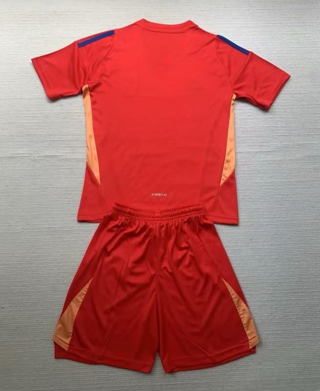 2024 Italy Goalkeeper Red Kids Soccer Jersey And Shorts