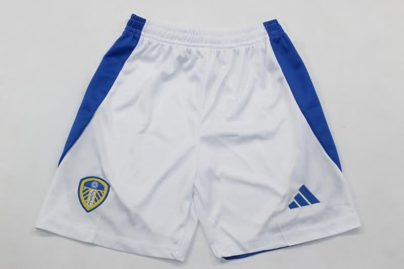 24/25 Leeds United Home Kids Soccer Jersey And Shorts