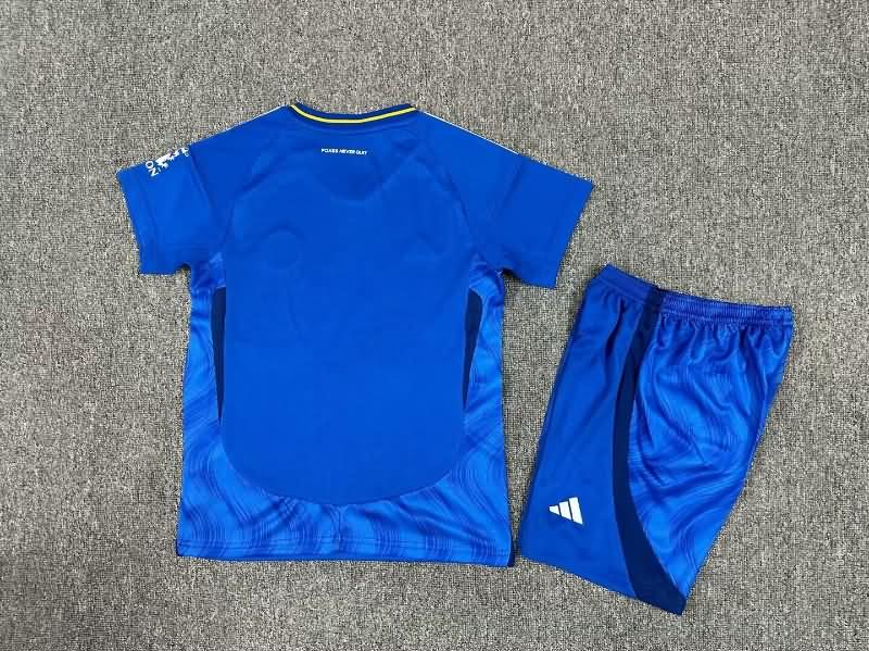 24/25 Leicester City Home Kids Soccer Jersey And Shorts