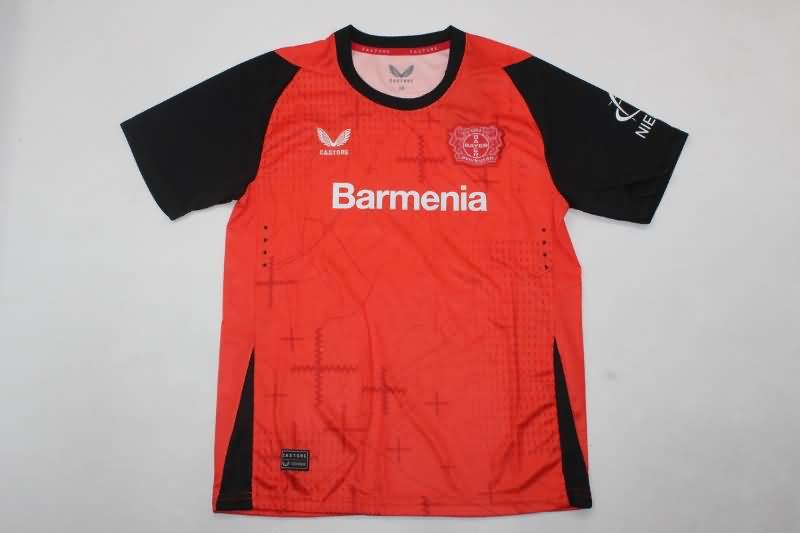 24/25 Leverkusen Home Kids Soccer Jersey And Shorts