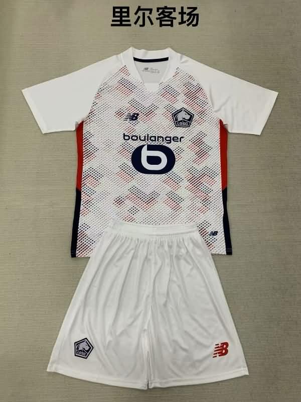 24/25 Lille Away Kids Soccer Jersey And Shorts