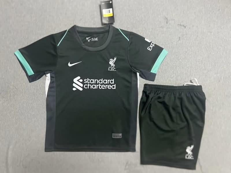 24/25 Liverpool Away Kids Soccer Jersey And Shorts