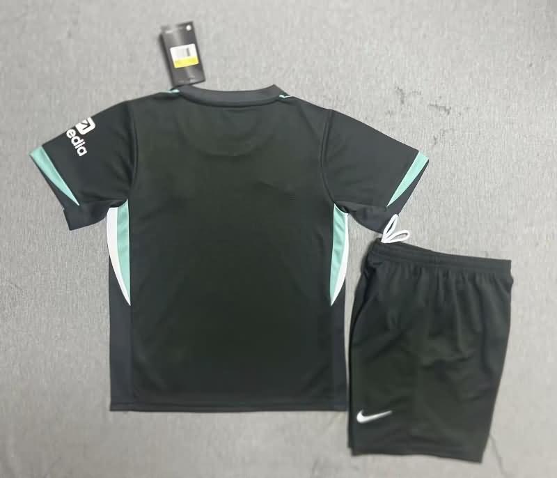 24/25 Liverpool Away Kids Soccer Jersey And Shorts