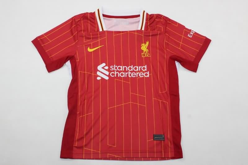 24/25 Liverpool Home Kids Soccer Jersey And Shorts