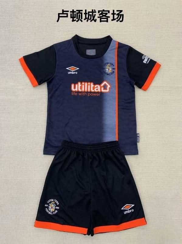 24/25 Luton Town Away Kids Soccer Jersey And Shorts