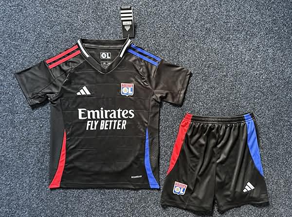 24/25 Lyon Away Kids Soccer Jersey And Shorts