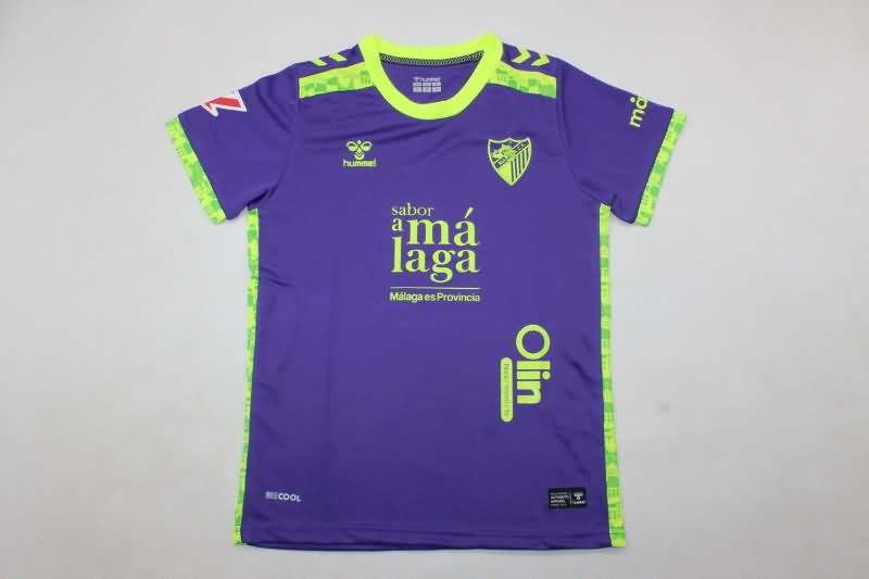 24/25 Malaga Away Kids Soccer Jersey And Shorts