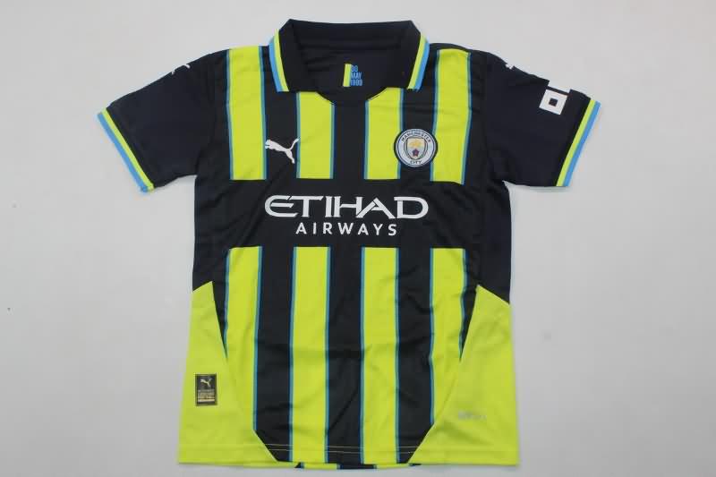 24/25 Manchester City Away Kids Soccer Jersey And Shorts