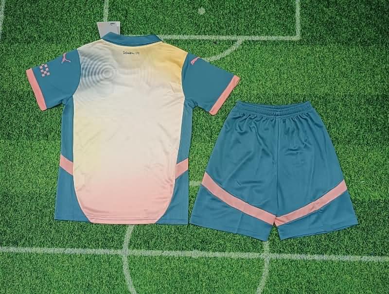 24/25 Manchester City Fourth Kids Soccer Jersey And Shorts