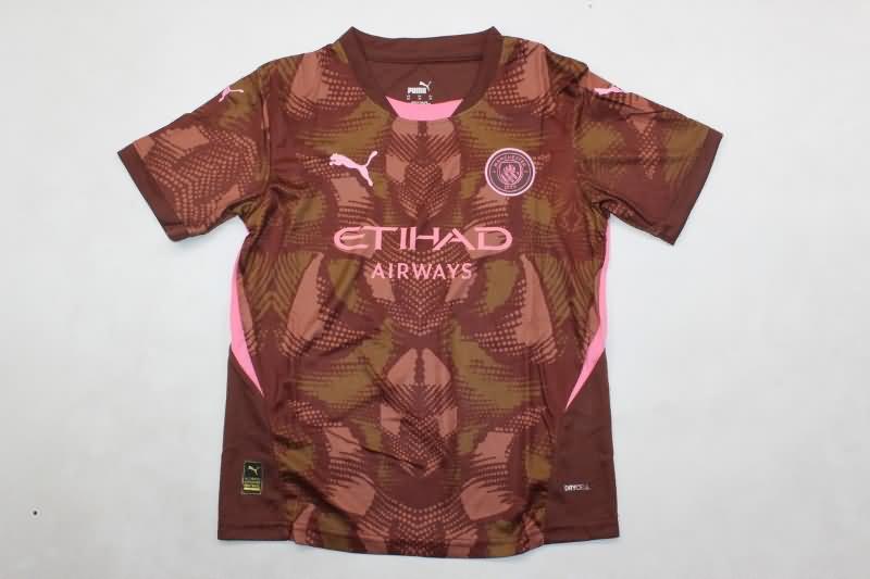 24/25 Manchester City Goalkeeper Brown Kids Soccer Jersey And Shorts