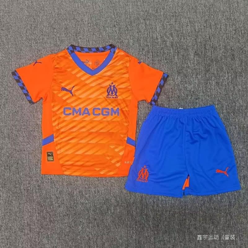 24/25 Marseilles Third Kids Soccer Jersey And Shorts