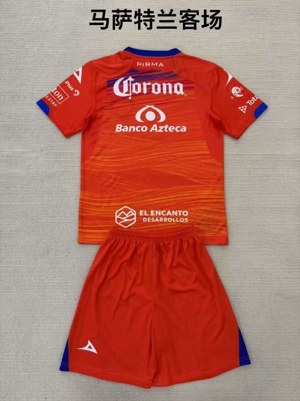 24/25 Mazatlan Away Kids Soccer Jersey And Shorts