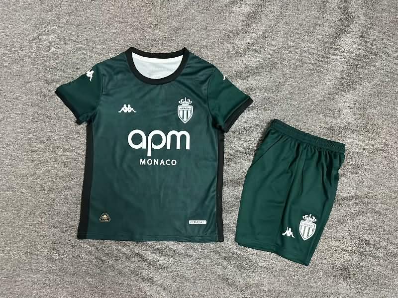 24/25 Monaco Away Kids Soccer Jersey And Shorts