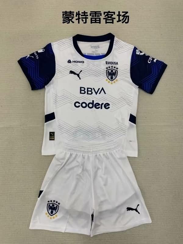 24/25 Monterrey Away Kids Soccer Jersey And Shorts