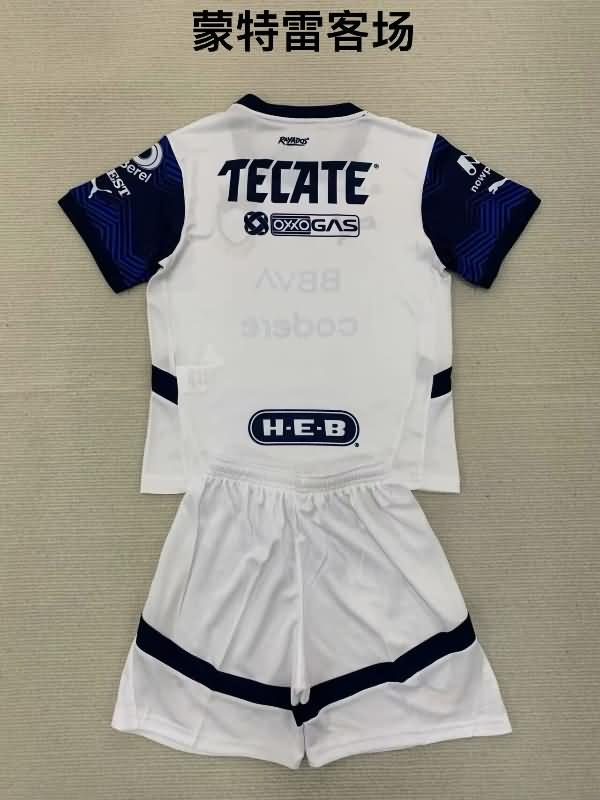 24/25 Monterrey Away Kids Soccer Jersey And Shorts