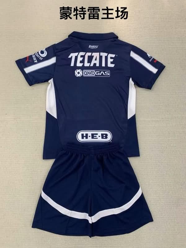 24/25 Monterrey Home Kids Soccer Jersey And Shorts