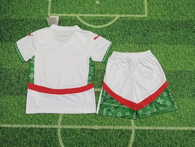 2025 Morocco Away Kids Soccer Jersey And Shorts